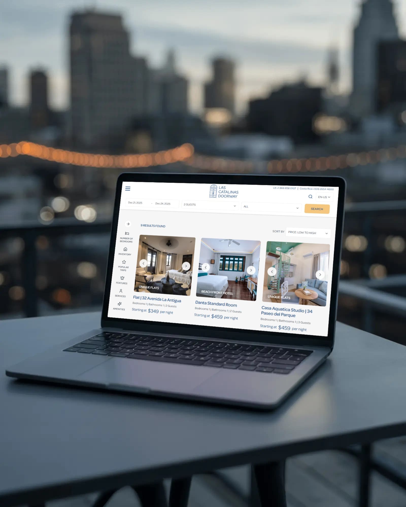 las catalinas doorway mockup